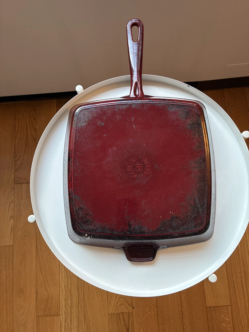 Staub cast iron grill pan with grill press - photo 4