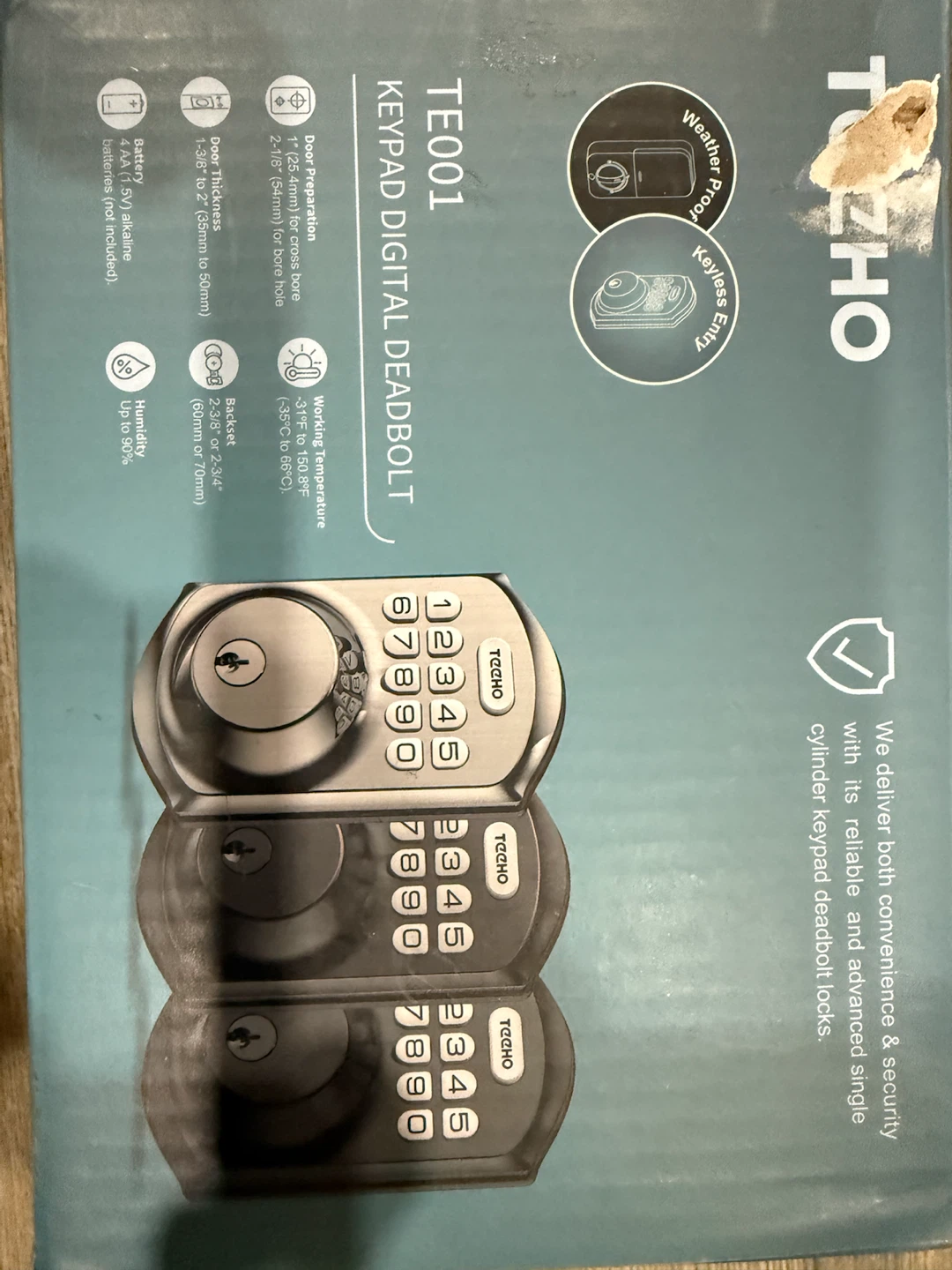 Techo TE001 Keypad Digital Deadbolt - photo 4