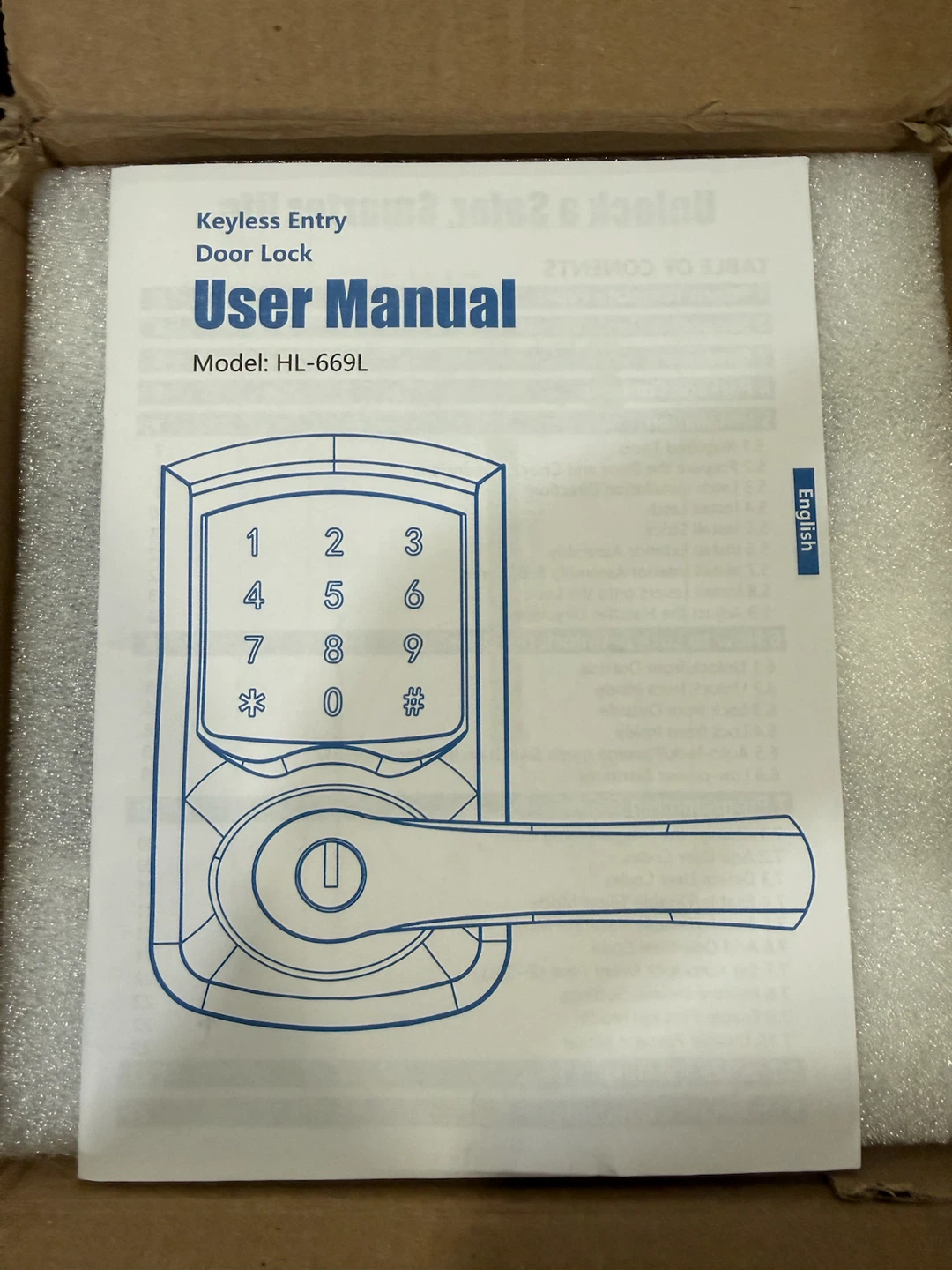 Hidalife HL-669L Keyless Entry Door Lock - photo 5