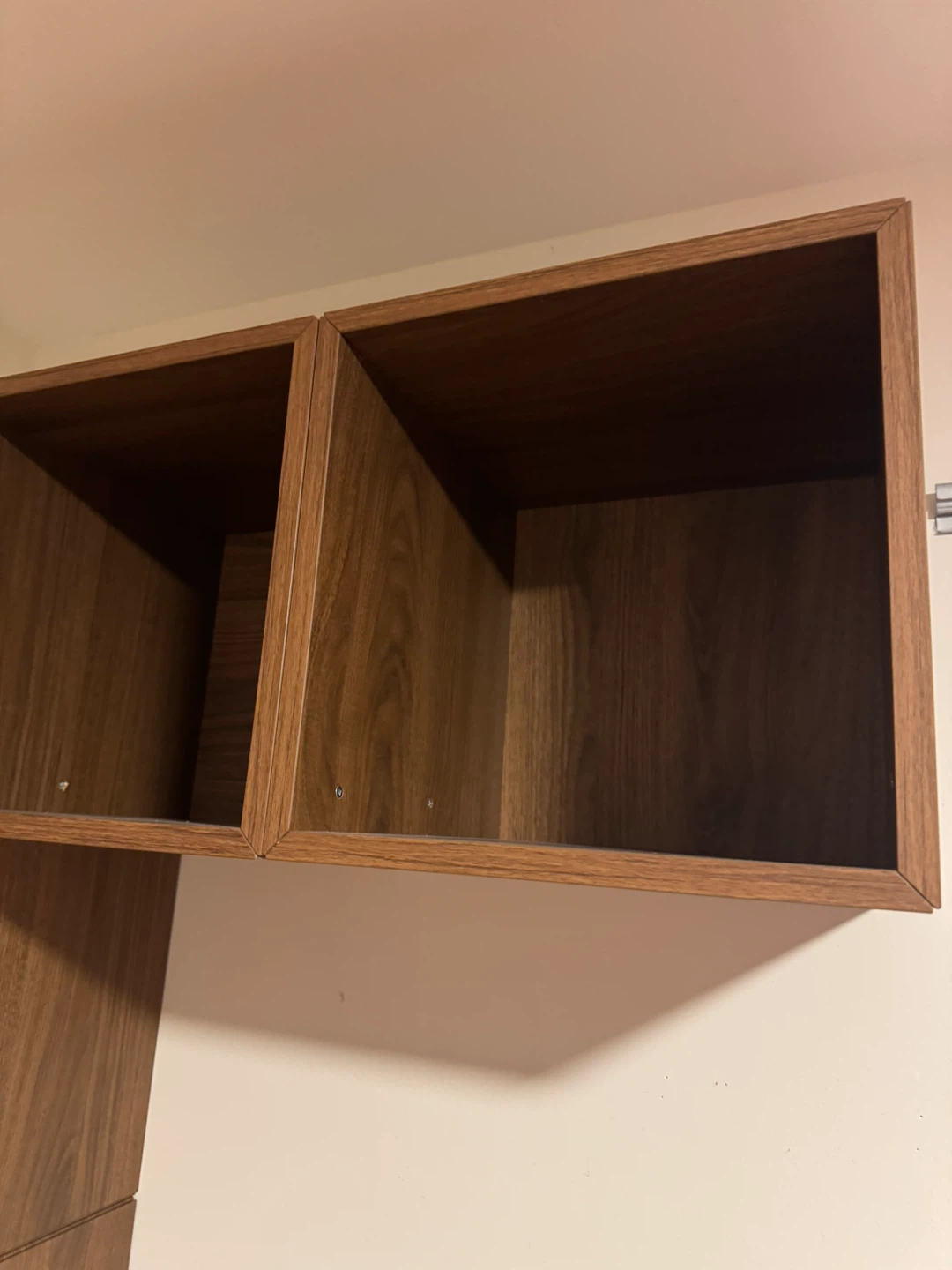 IKEA Wall-Mounted Walnut Effect Open Cabinet