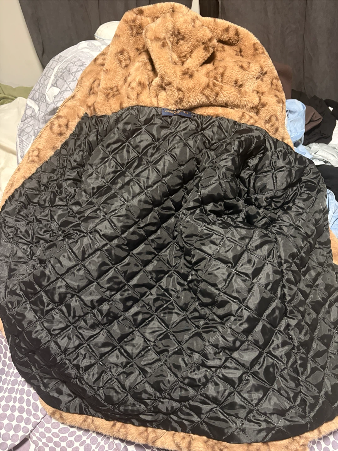 Louis Vuitton Monogram Faux Fur Jacket - photo 4