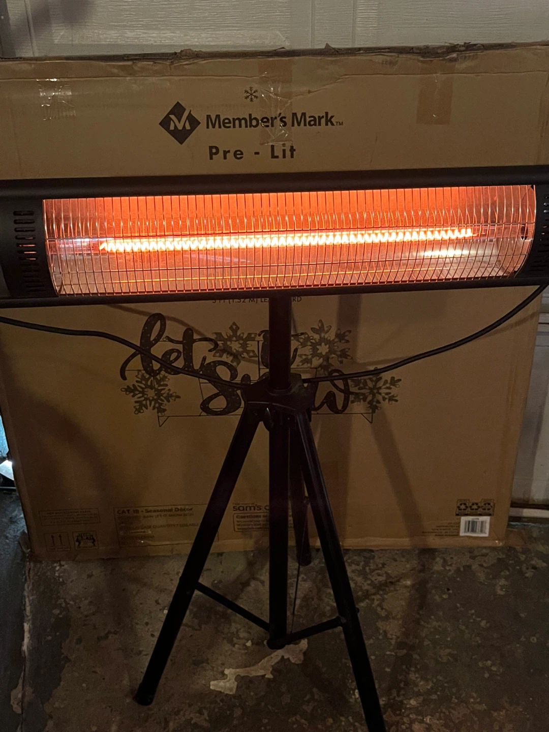 Veklins Electric Patio Heater with Tripod Stand