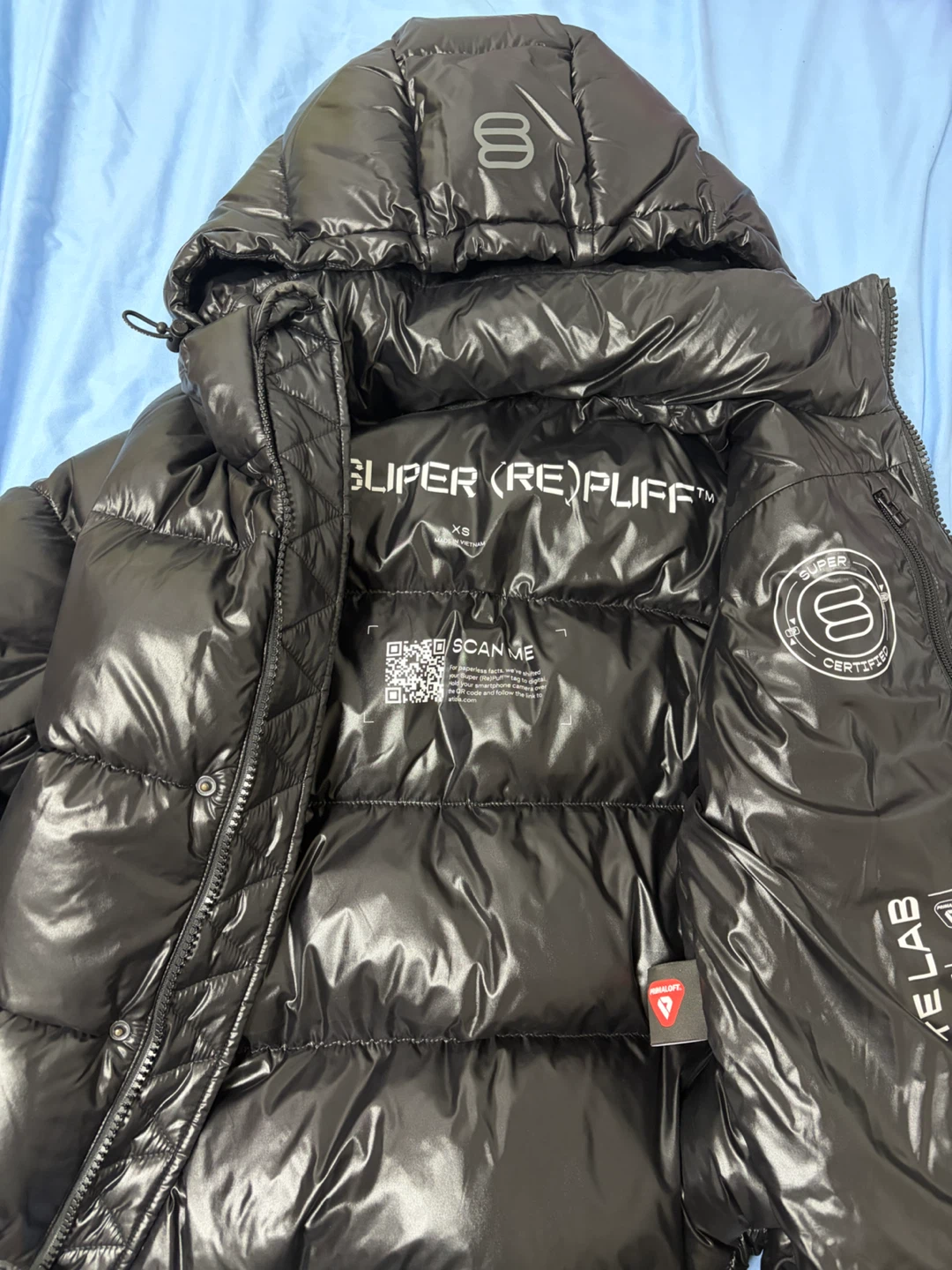Aritzia The Super RE Puff Jacket - High Gloss Black