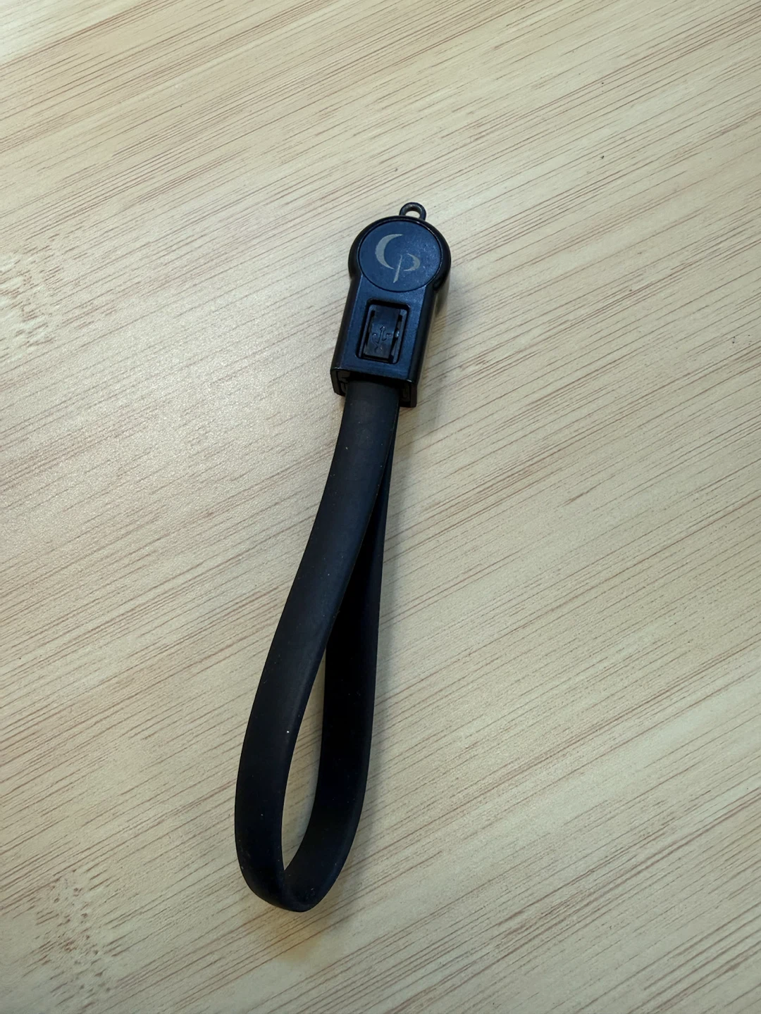 Black USB to Lightning Keychain Charging Cable