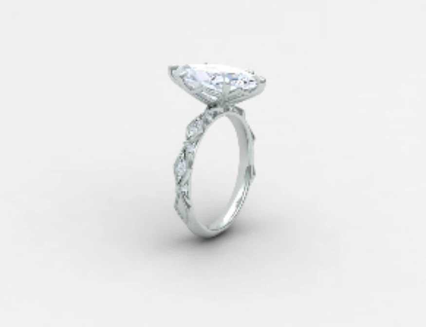 Laboratory Grown Marquise Diamond Ring - photo 3