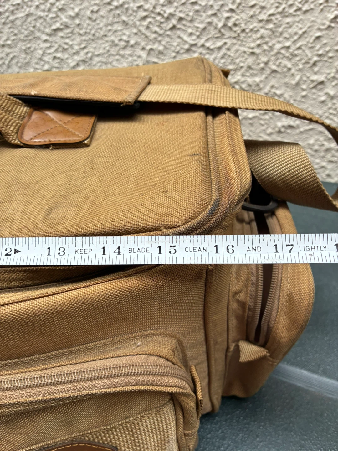 $12 MCM Vintage Optex Camera Bag Rugged Tan Canvas Retro purse - photo 5