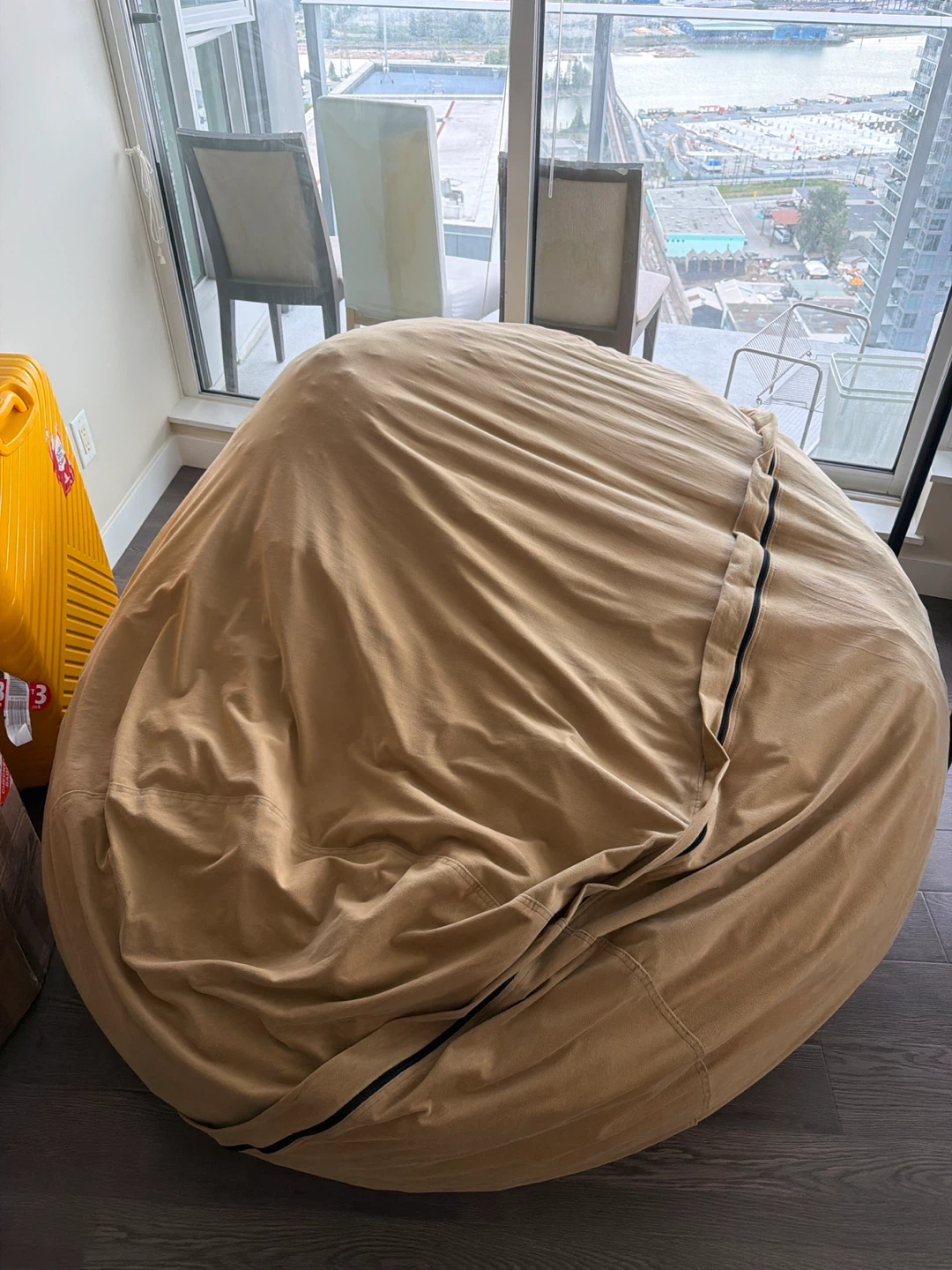 Large Tan Bean Bag Chair