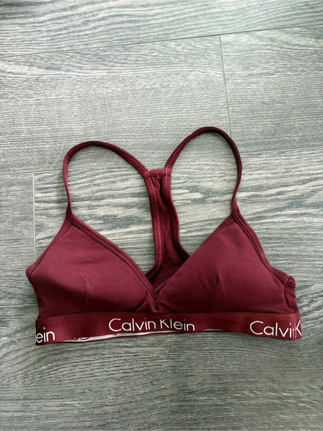 Calvin Klein Racerback Bralette burgundy