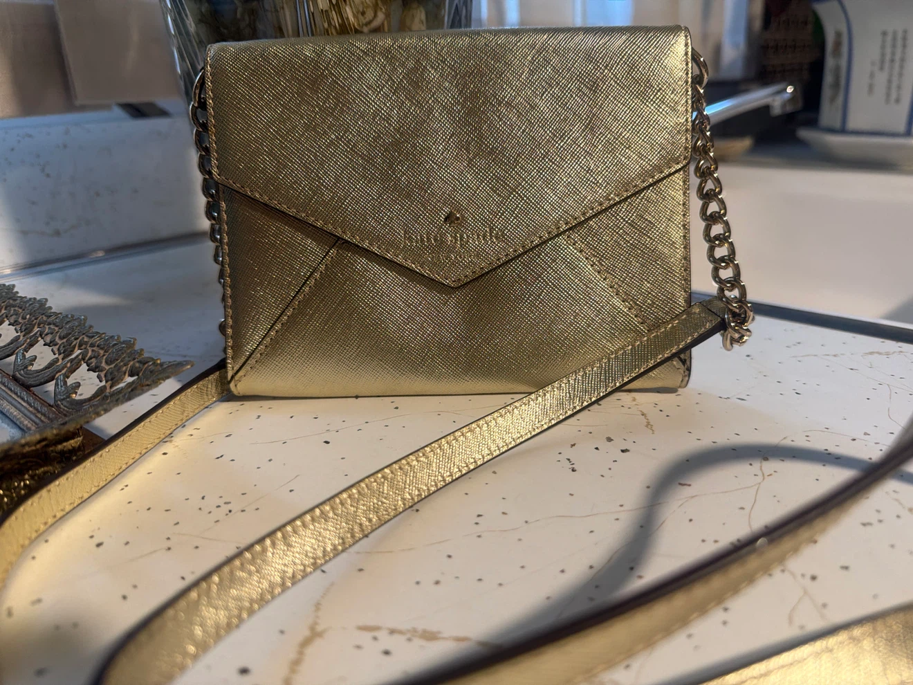 Kate Spade Gold Crossbody Bag