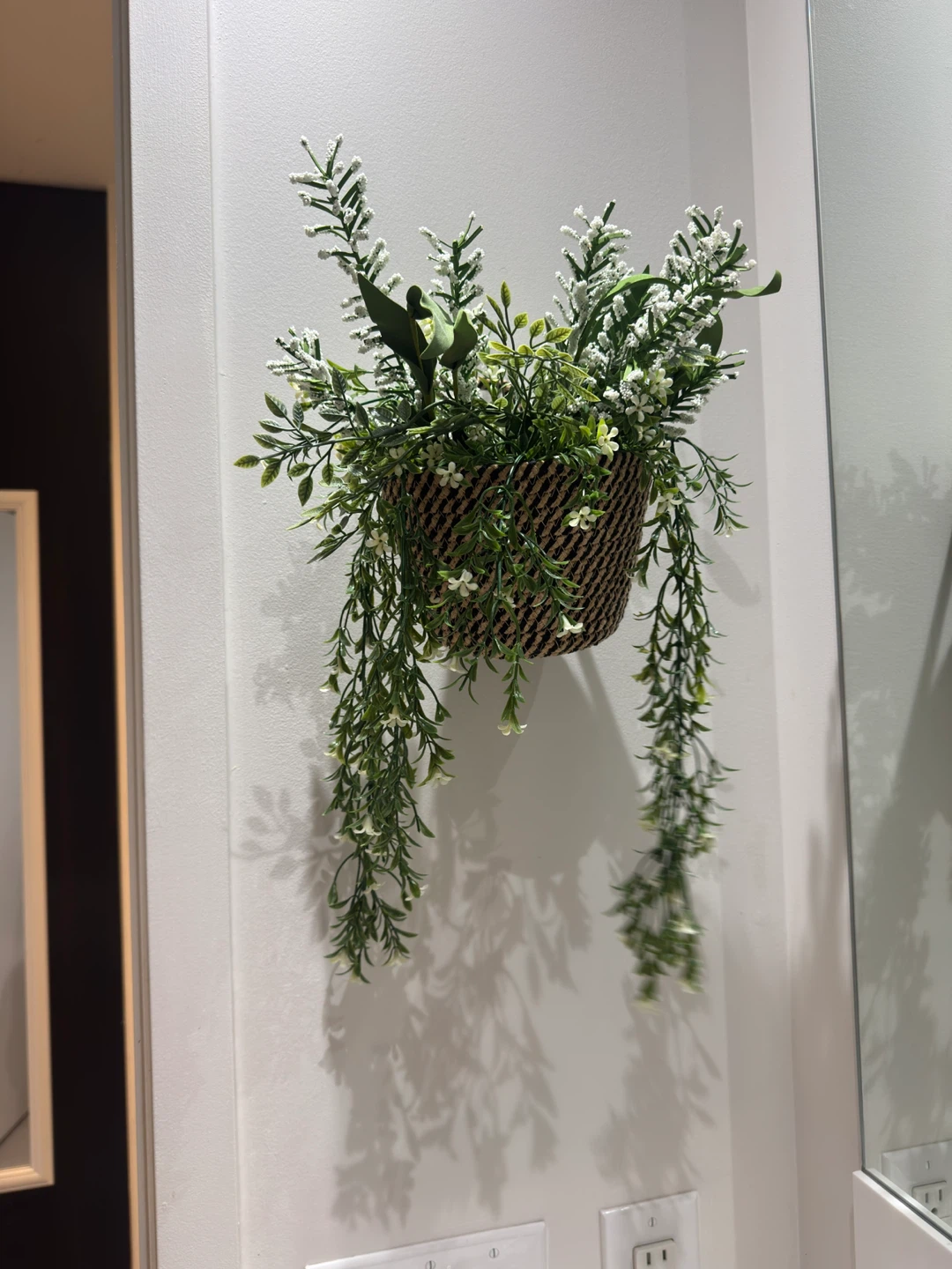 Hanging Woven Basket with Artificial Plant - photo 4