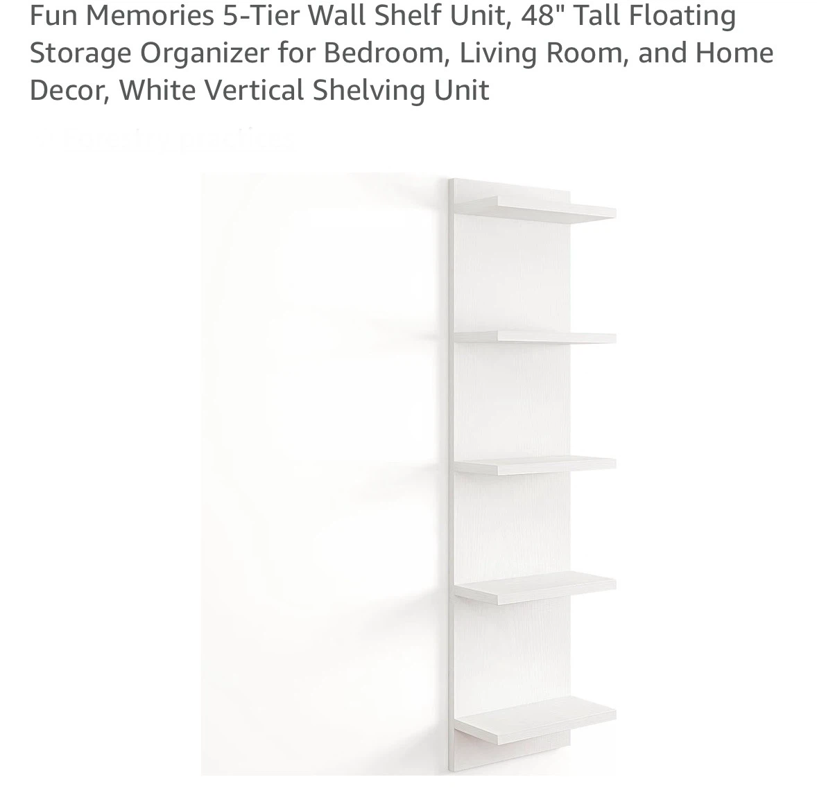 Fun Memories 5-Tier Wall Shelf Unit