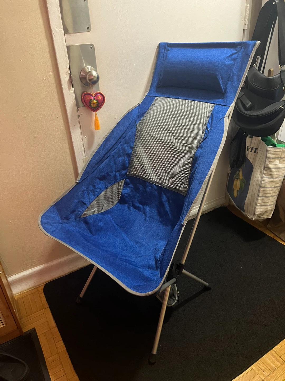Blue Portable Folding Camping Chair