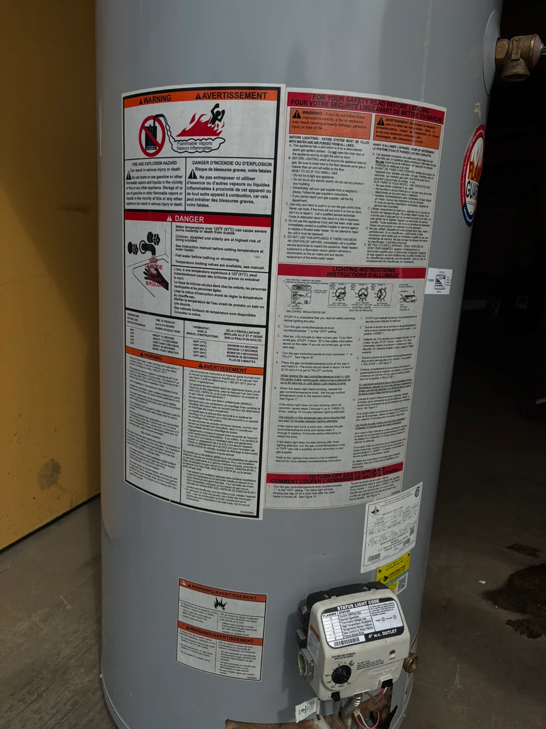 John Wood ProLine Commercial Grade Gas Water Heater – 40/50 Gal