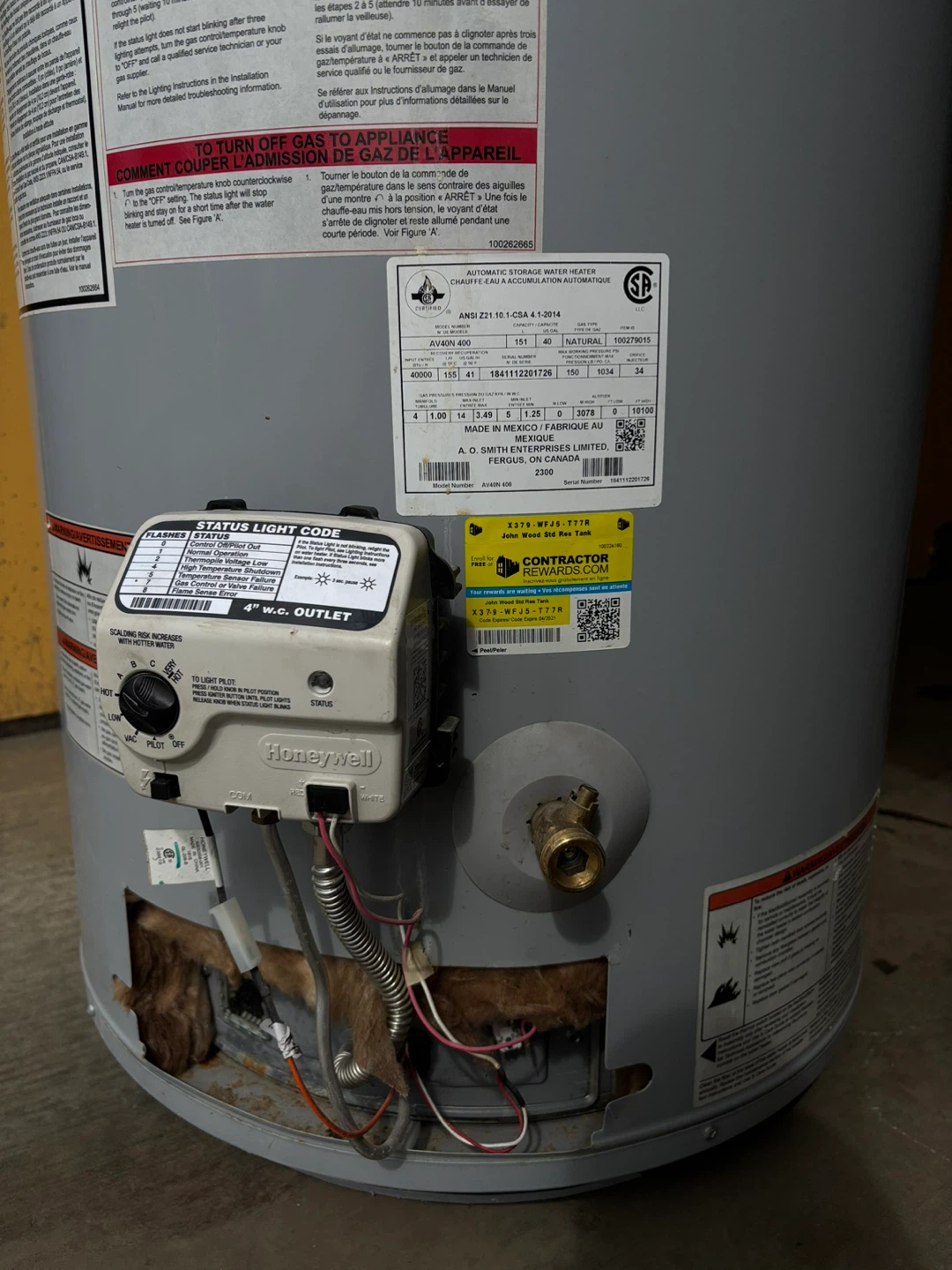John Wood ProLine Commercial Grade Gas Water Heater – 40/50 Gal - photo 2