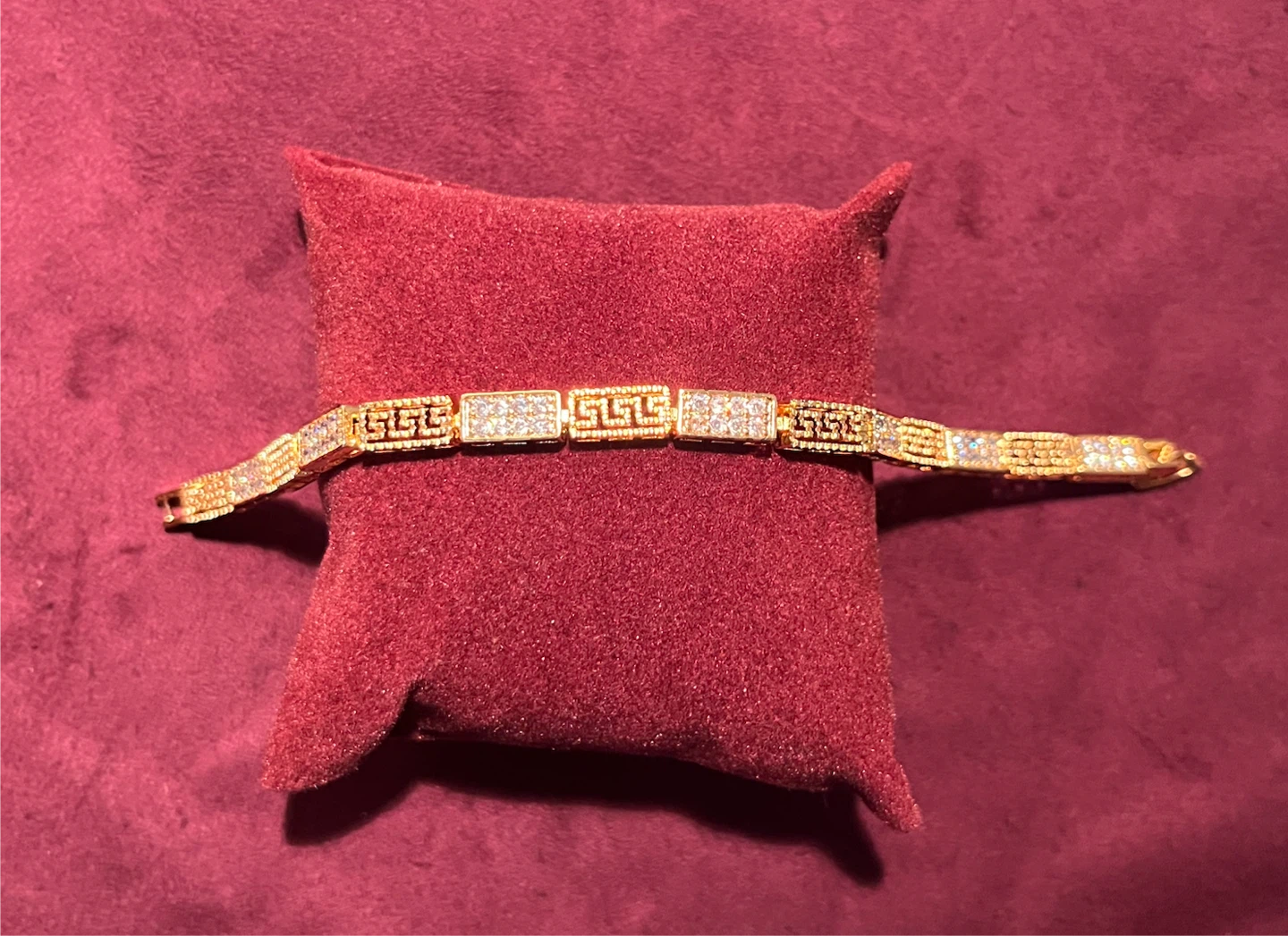 Gold-tone Multi-colour and Geometric Link Bracelets - photo 2