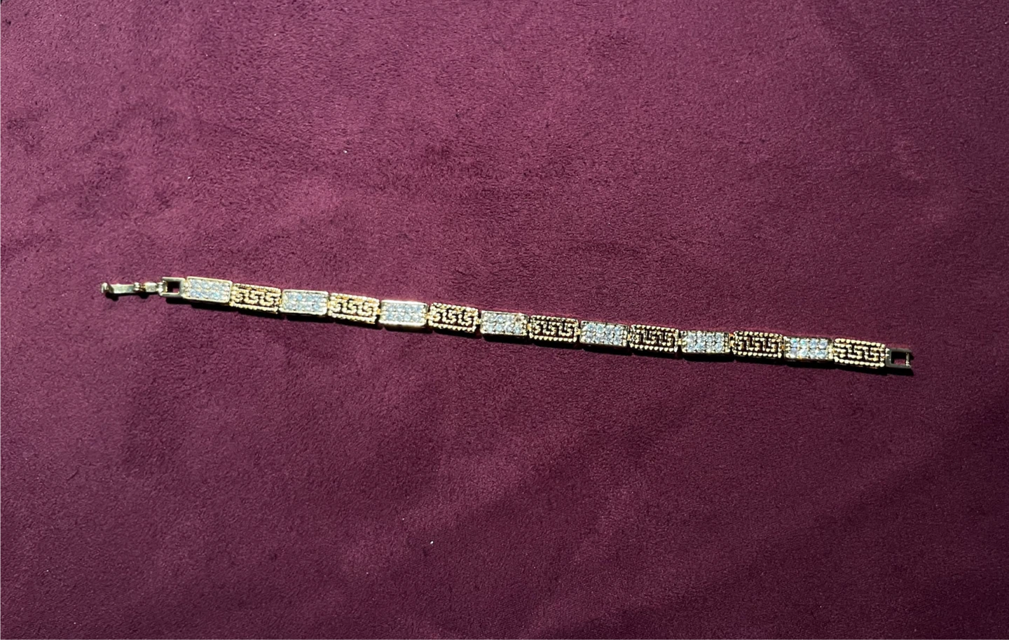 Gold-tone Multi-colour and Geometric Link Bracelets - photo 4