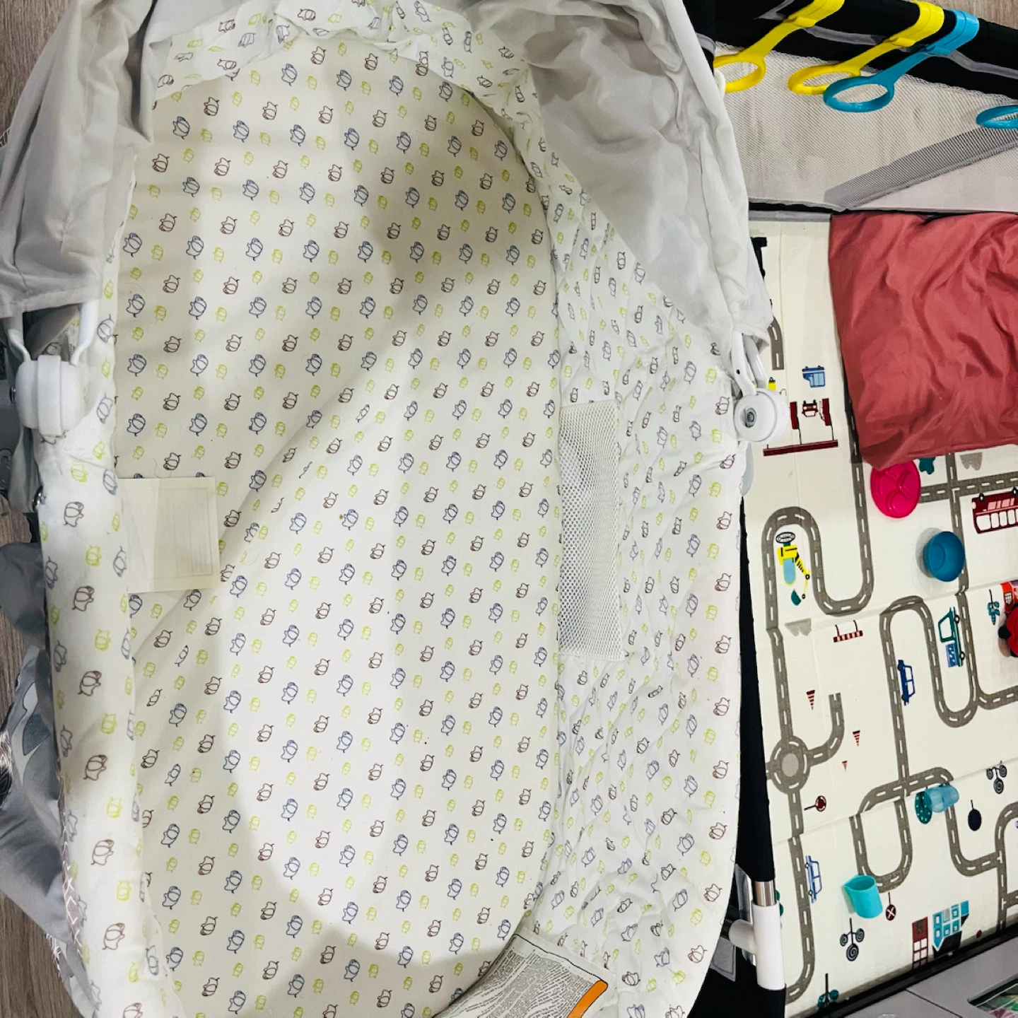Baby Bassinet with Elephant Pattern - photo 2