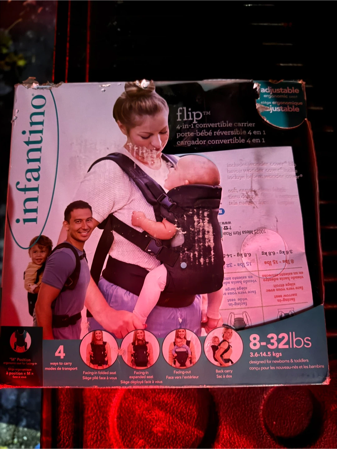 Besrey Bedside Crib and Infantino Baby Carrier - photo 2