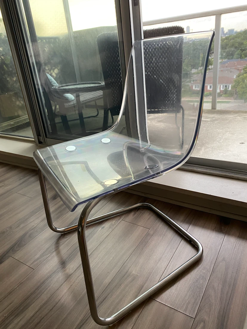 Clear Acrylic Cantilever Chair