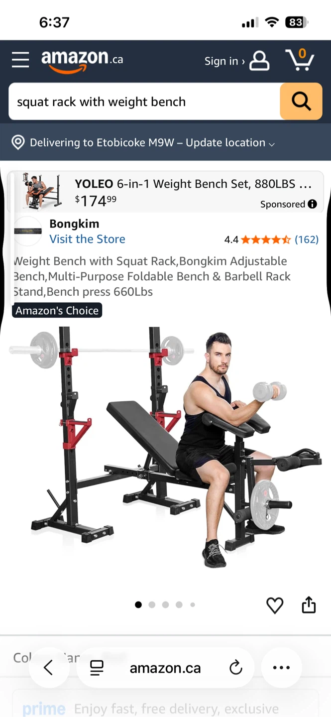 Bongkim Adjustable Weight Bench and Squat Rack - photo 2