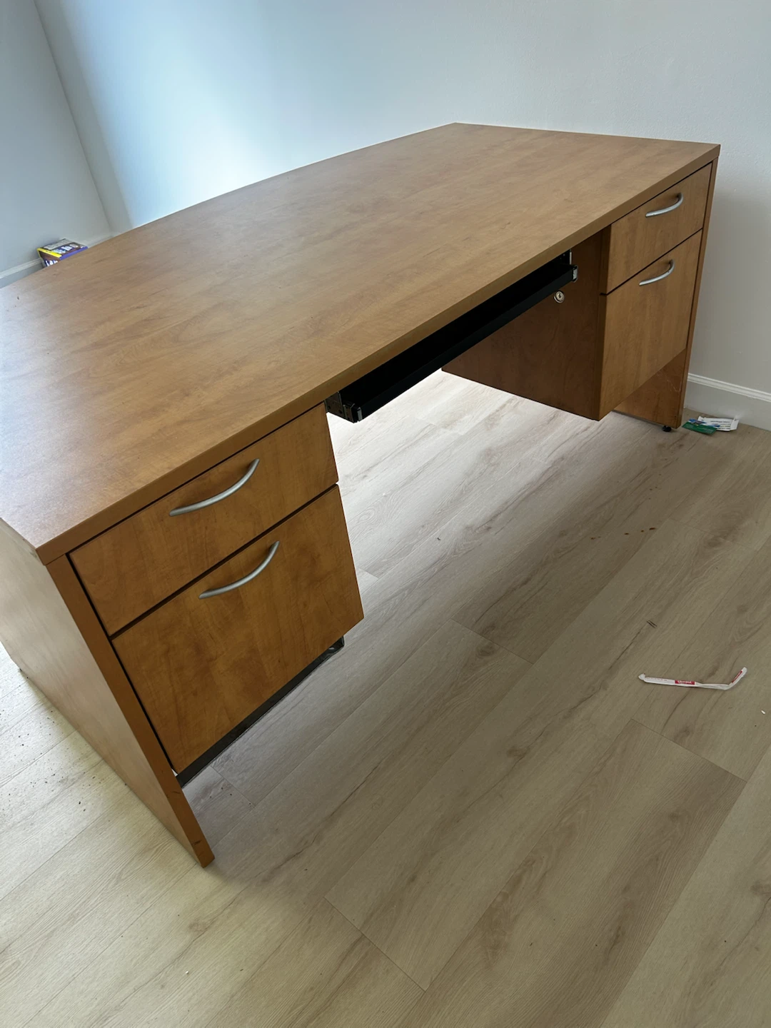 Wooden Office Desk with Drawers - photo 2