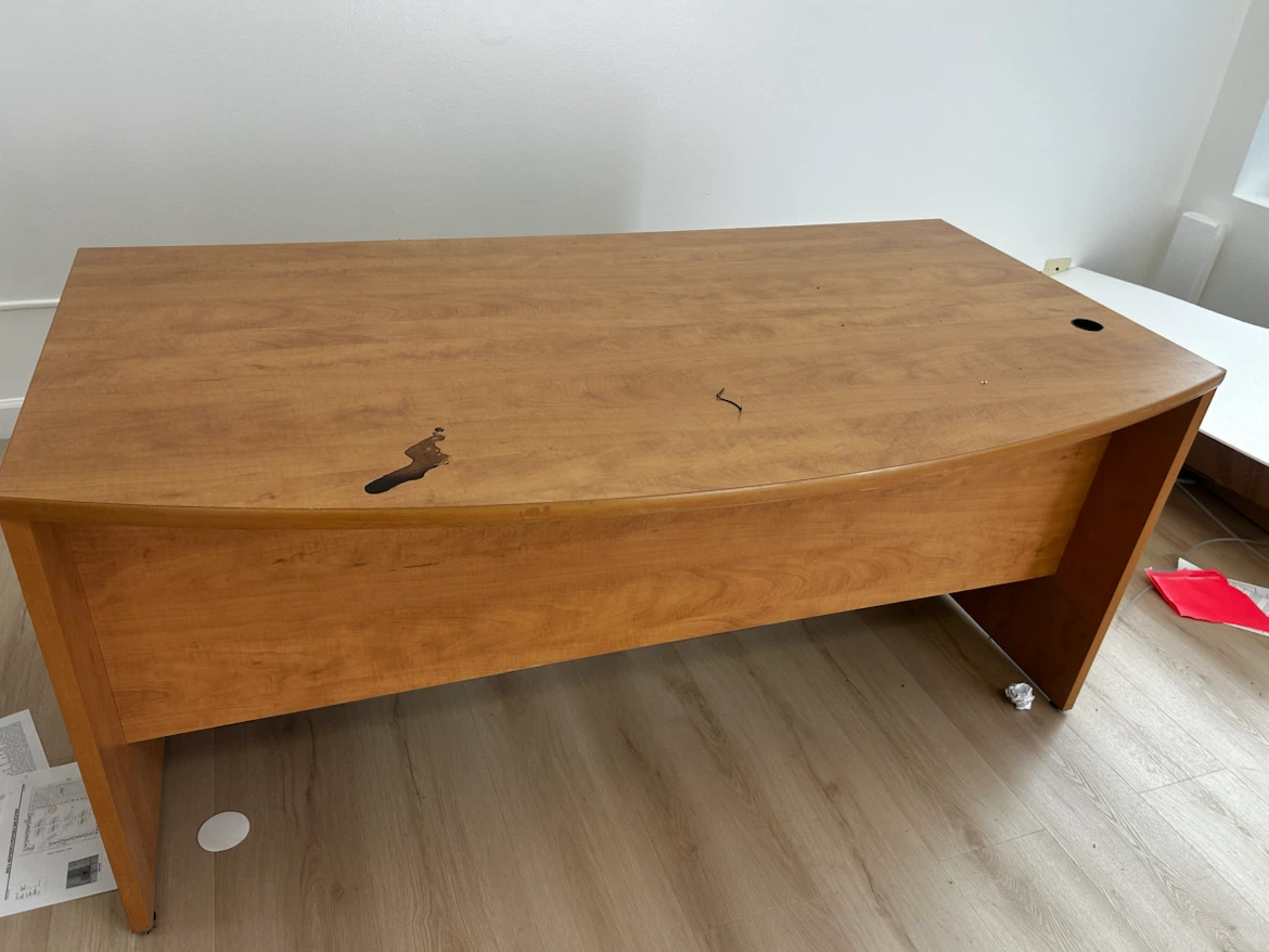 Wooden Office Desk with Drawers - photo 4