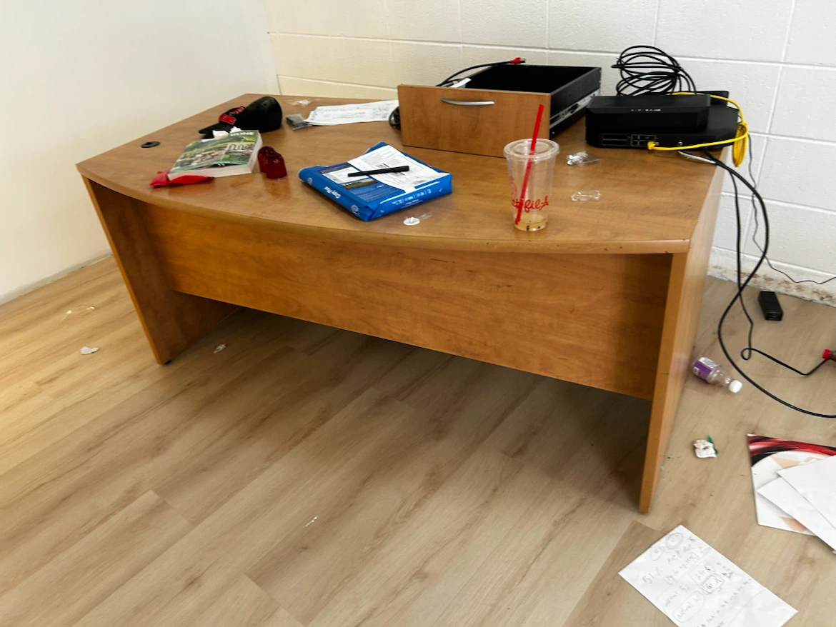 Wooden Office Desk with Drawers - photo 5