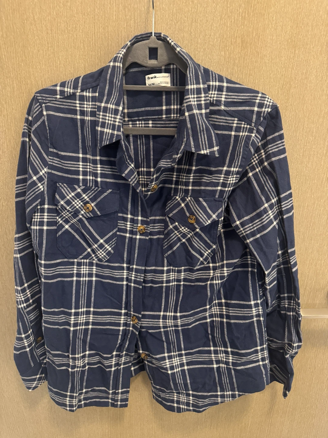 Frank and Oak Blue Plaid Shirt