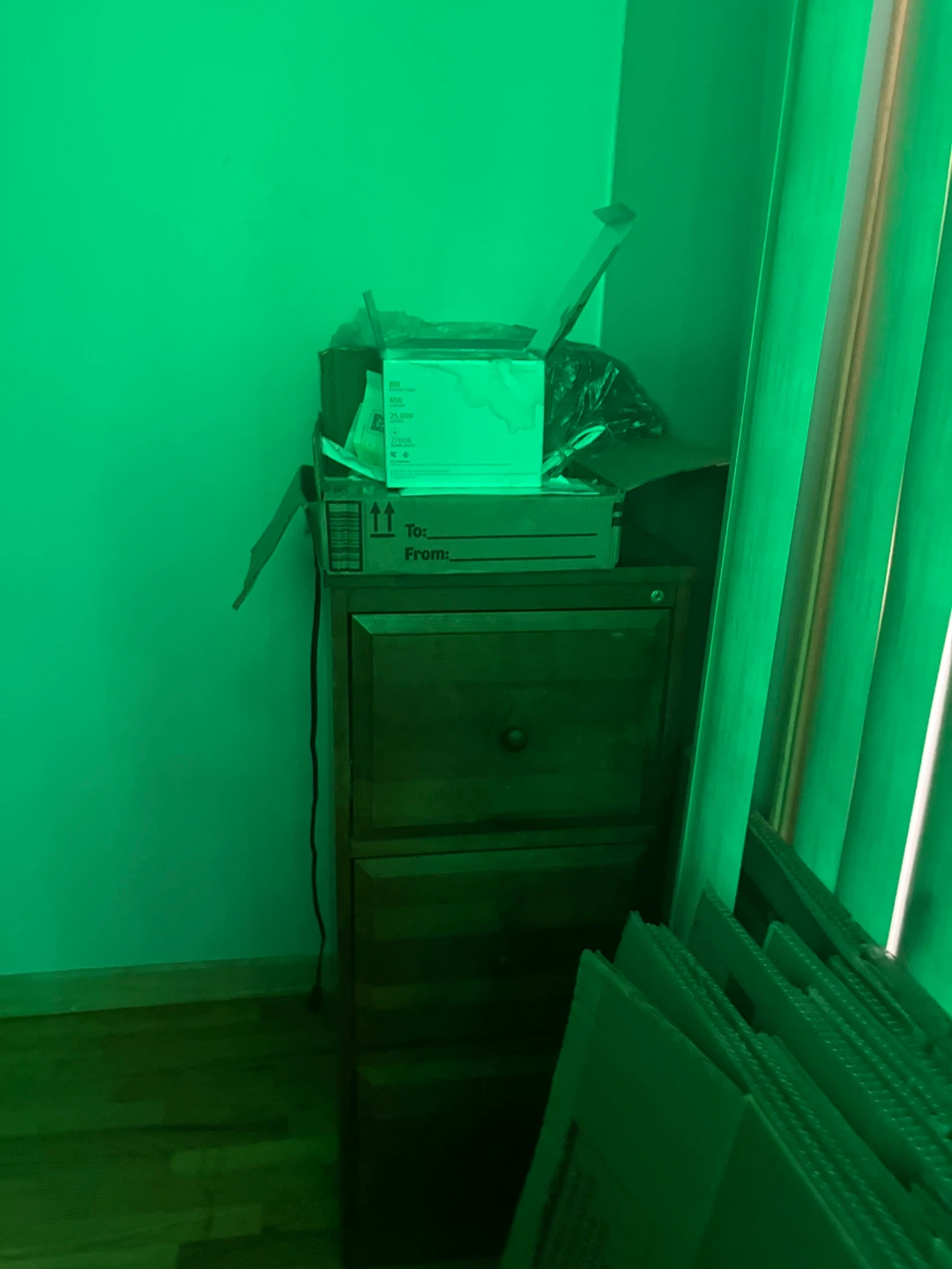 Three-Drawer Wooden Filing Cabinet
