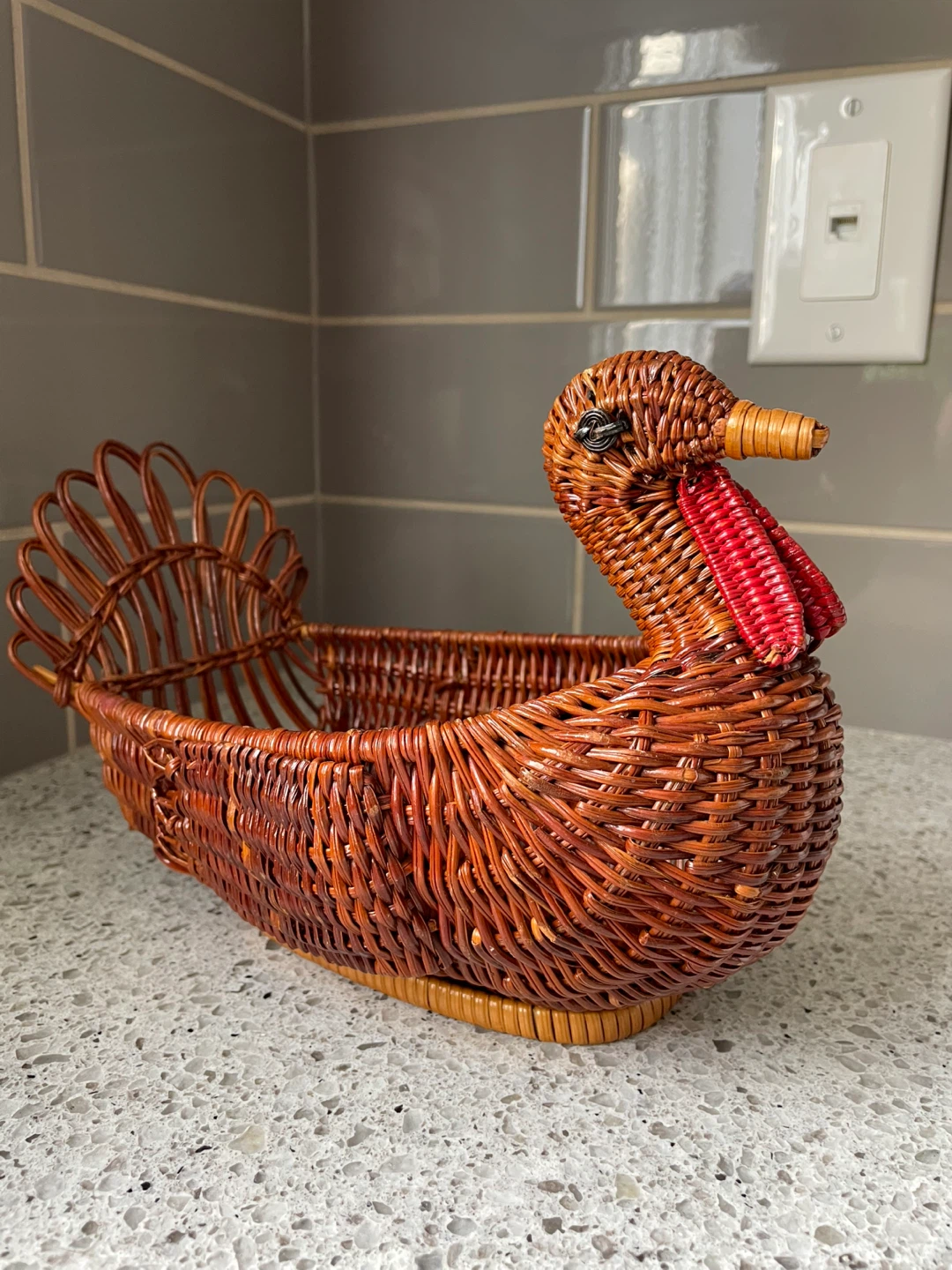 Woven Turkey-Shaped Basket