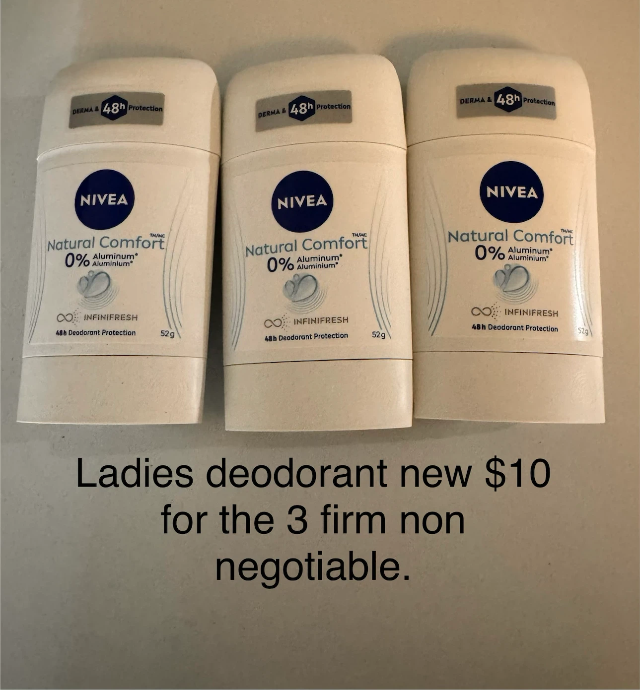 3 Nivea women  Natural Comfort Deodorant Sticks