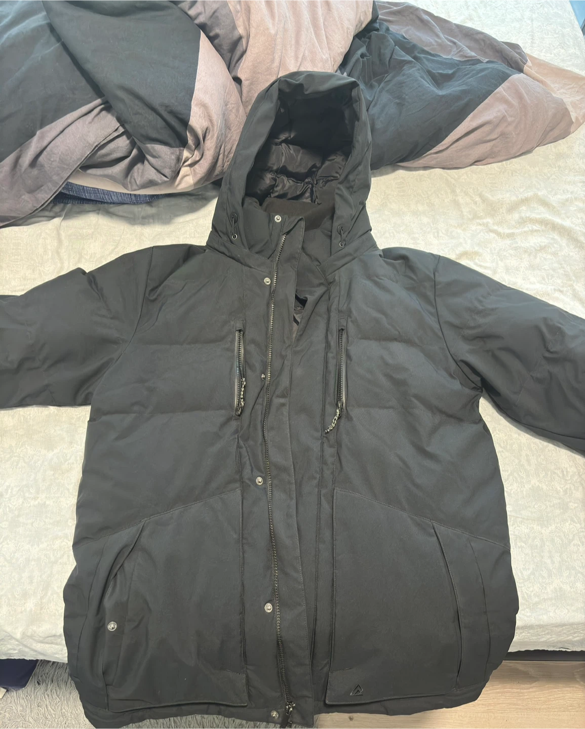 Black Winter Parka - Large size Men