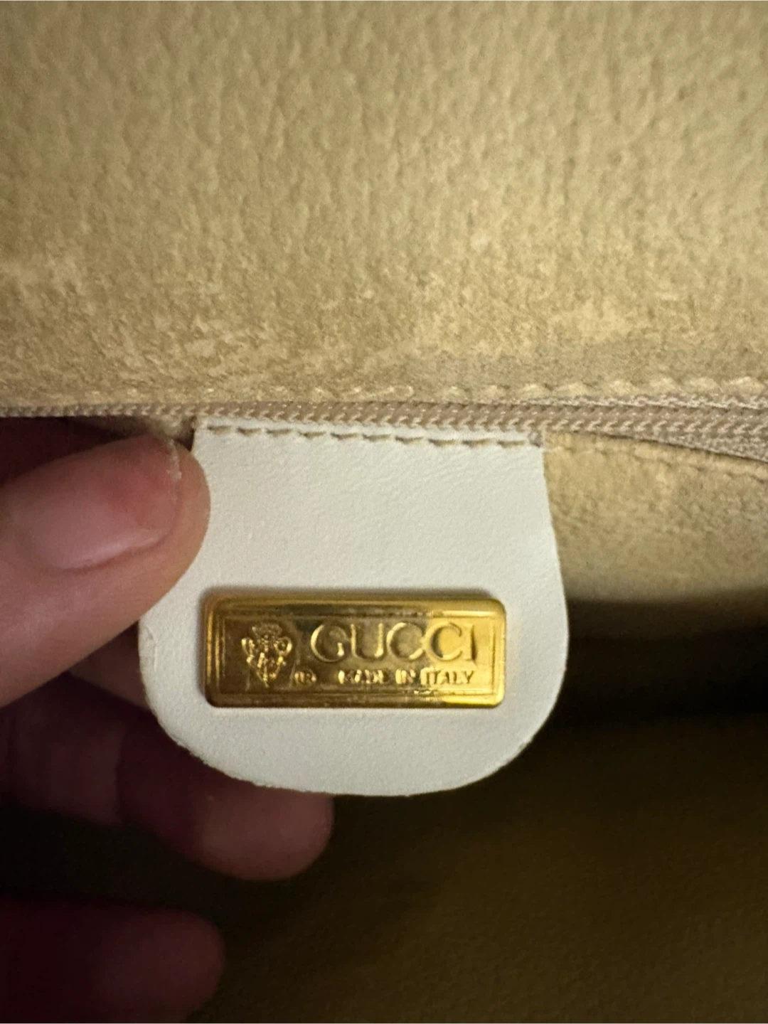 Gucci White Leather Shoulder Bag