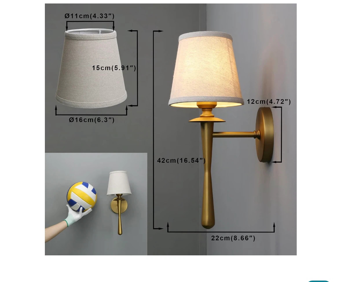 Set of 2 Brass Gold Wall Sconces - photo 2