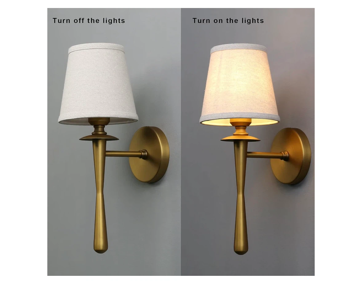 Set of 2 Brass Gold Wall Sconces - photo 5