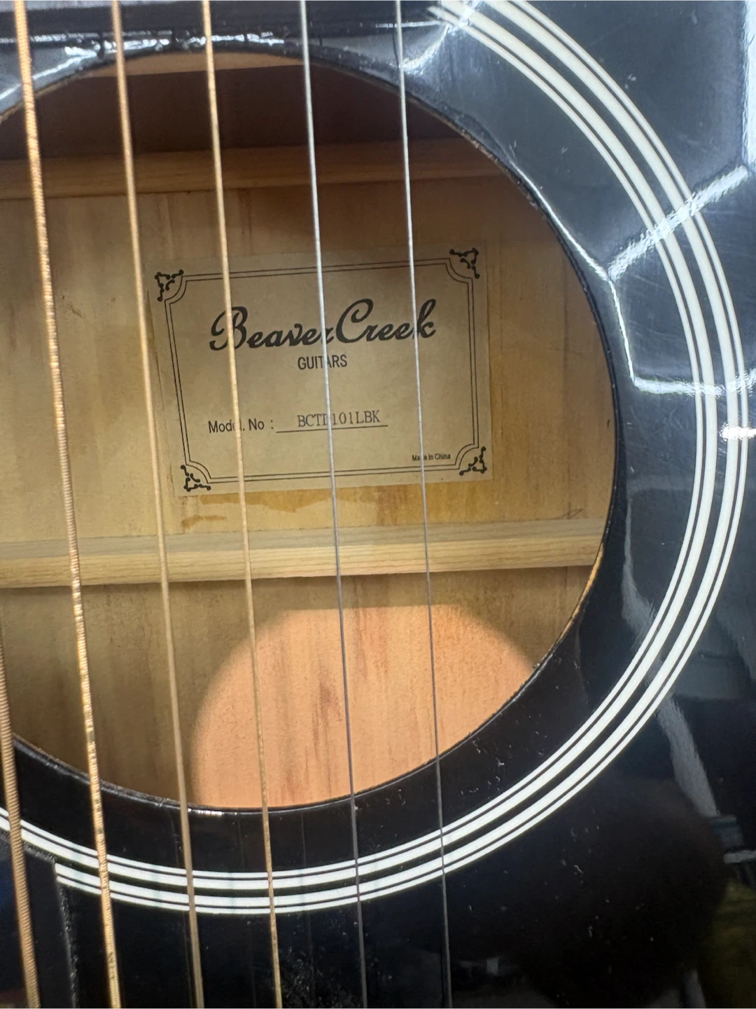Beaver Creek Acoustic Guitar Model BCTD101LBK - photo 4