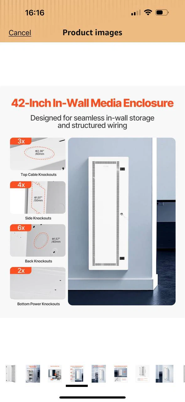 VEVOR 42” Structured Media Enclosure / Network Cabinet