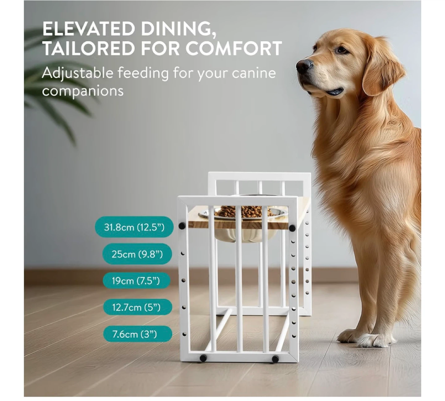 Adjustable Elevated Pet Feeder 2-Pack - photo 2