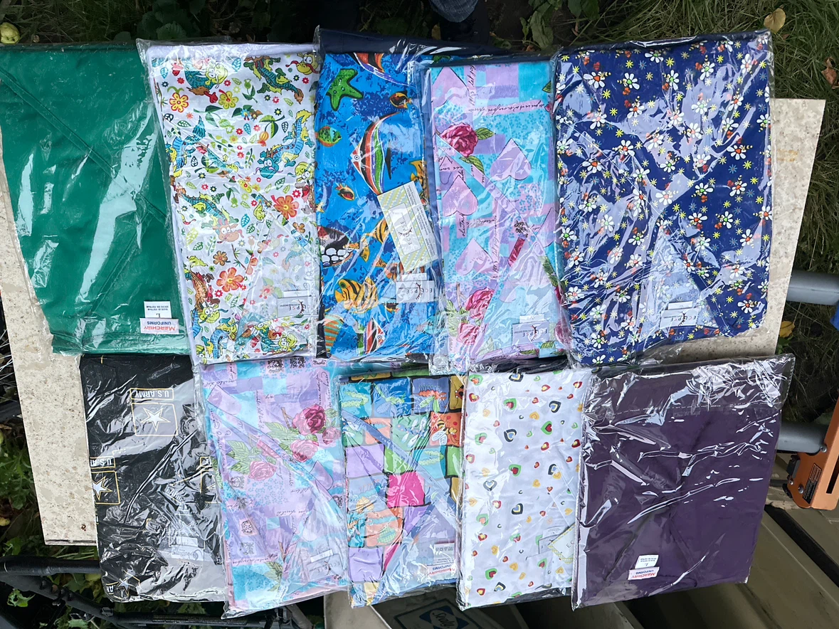 Assorted Size Large Scrub Tops