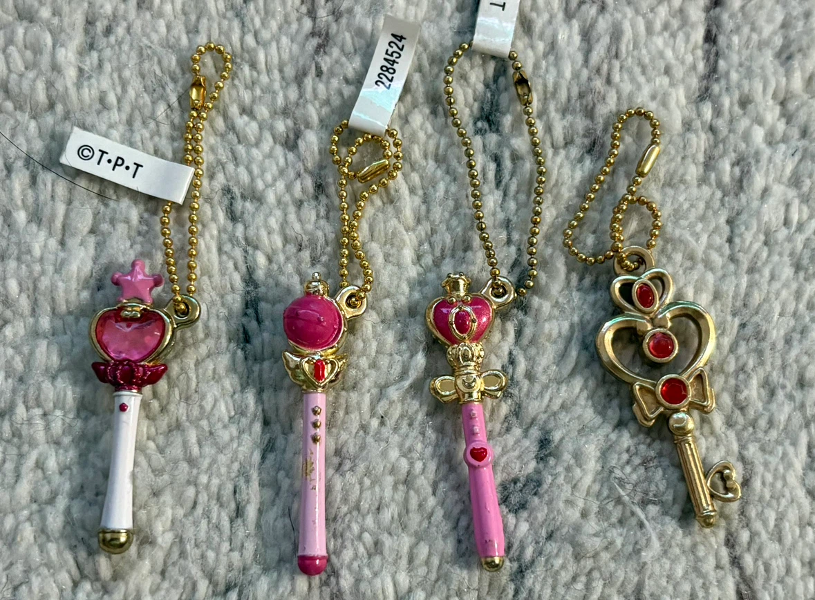 Sailor moon wand keychain backpack strap anime cosplay
