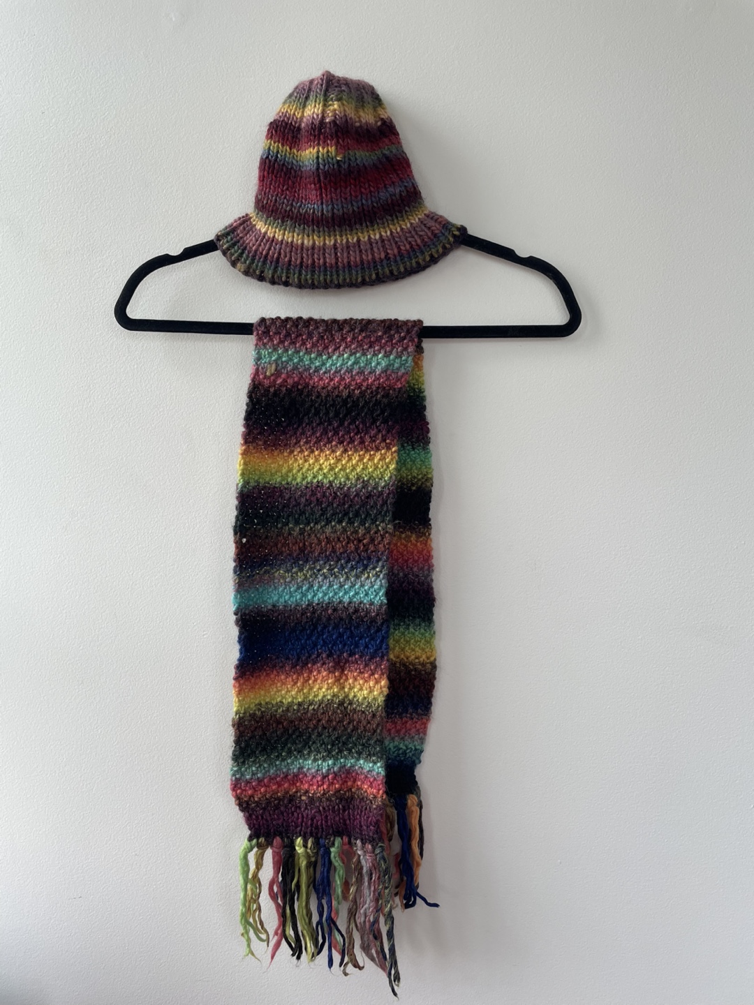 Handmade Scarf & Toque with pony hole