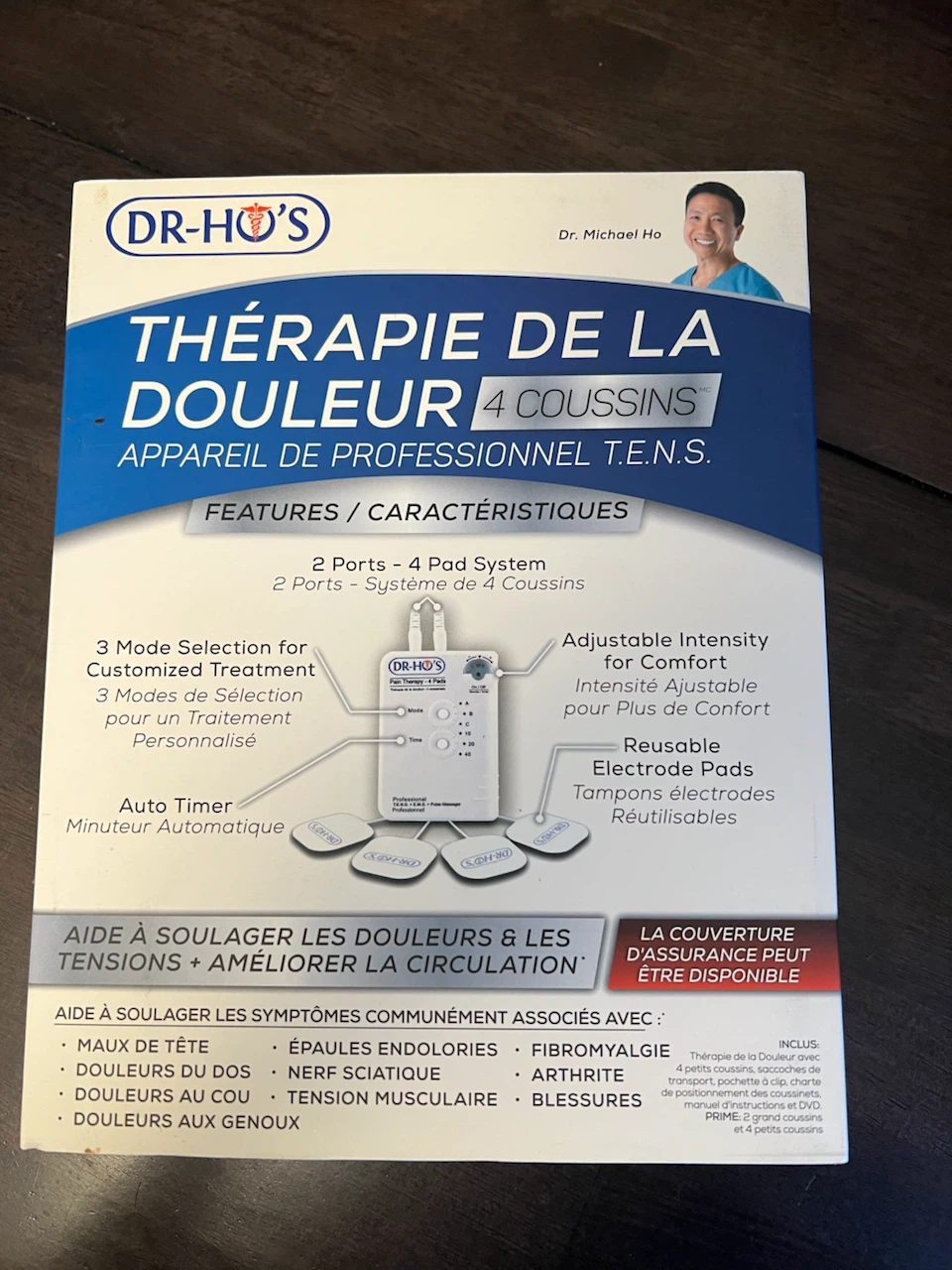 Dr. Ho's Pain Therapy System 4-Pad T.E.N.S. Device - photo 2