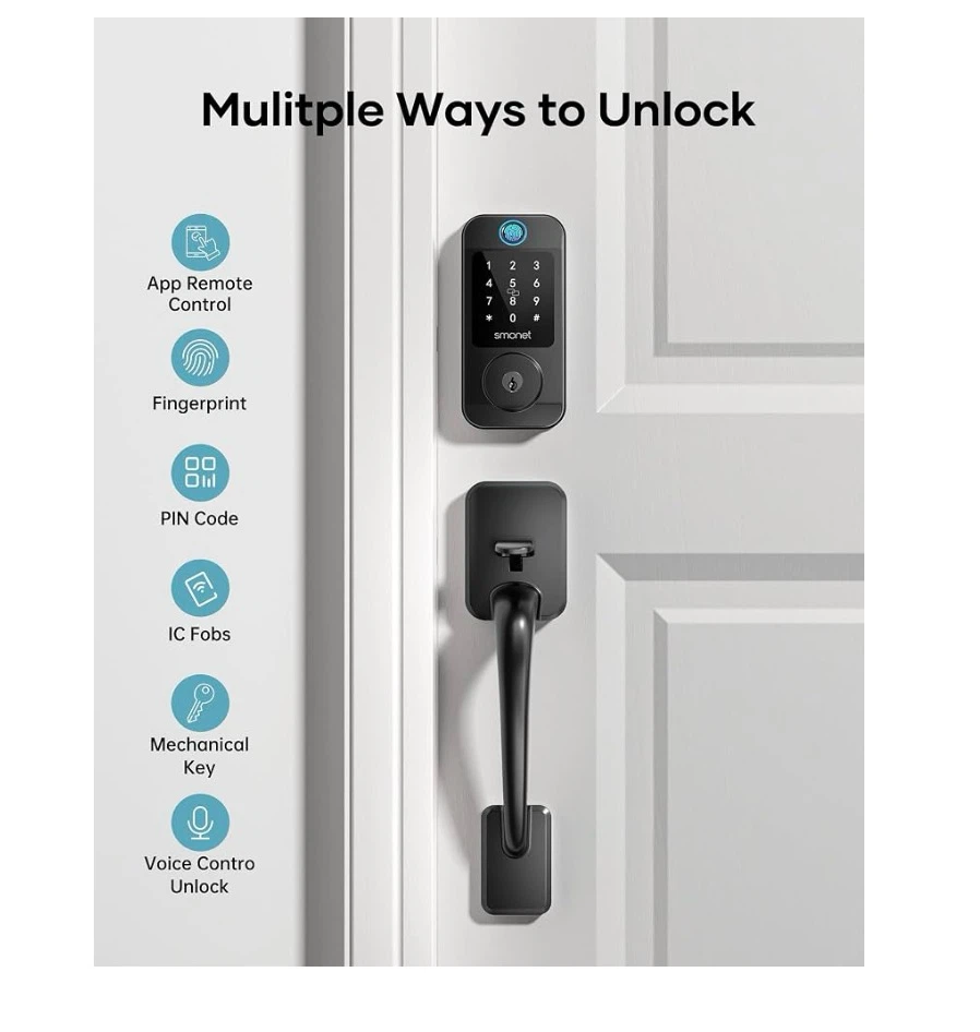 Smonet Smart Lock with Fingerprint and IC Fobs - photo 2