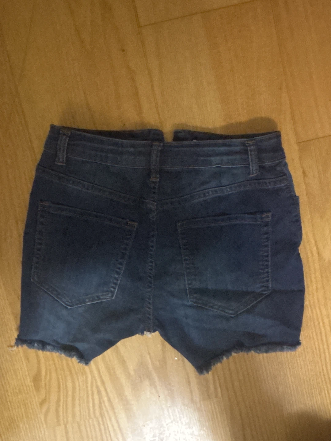Dark wash denim shorts - photo 2