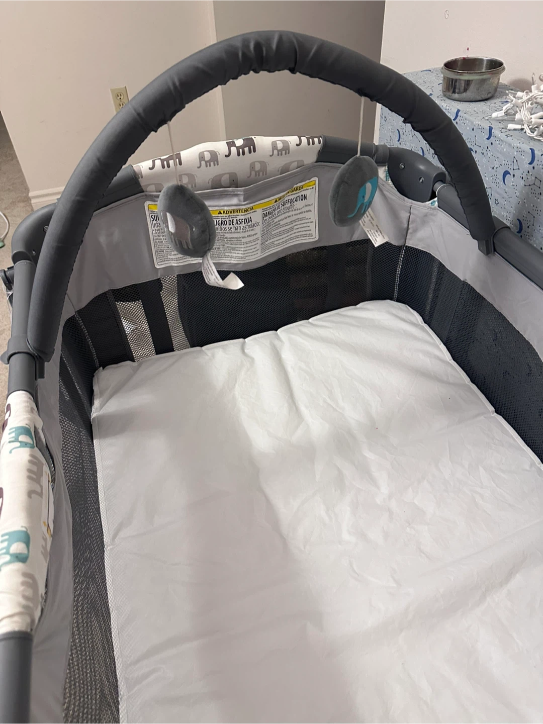 Bassinet, baby rocker and baby gym