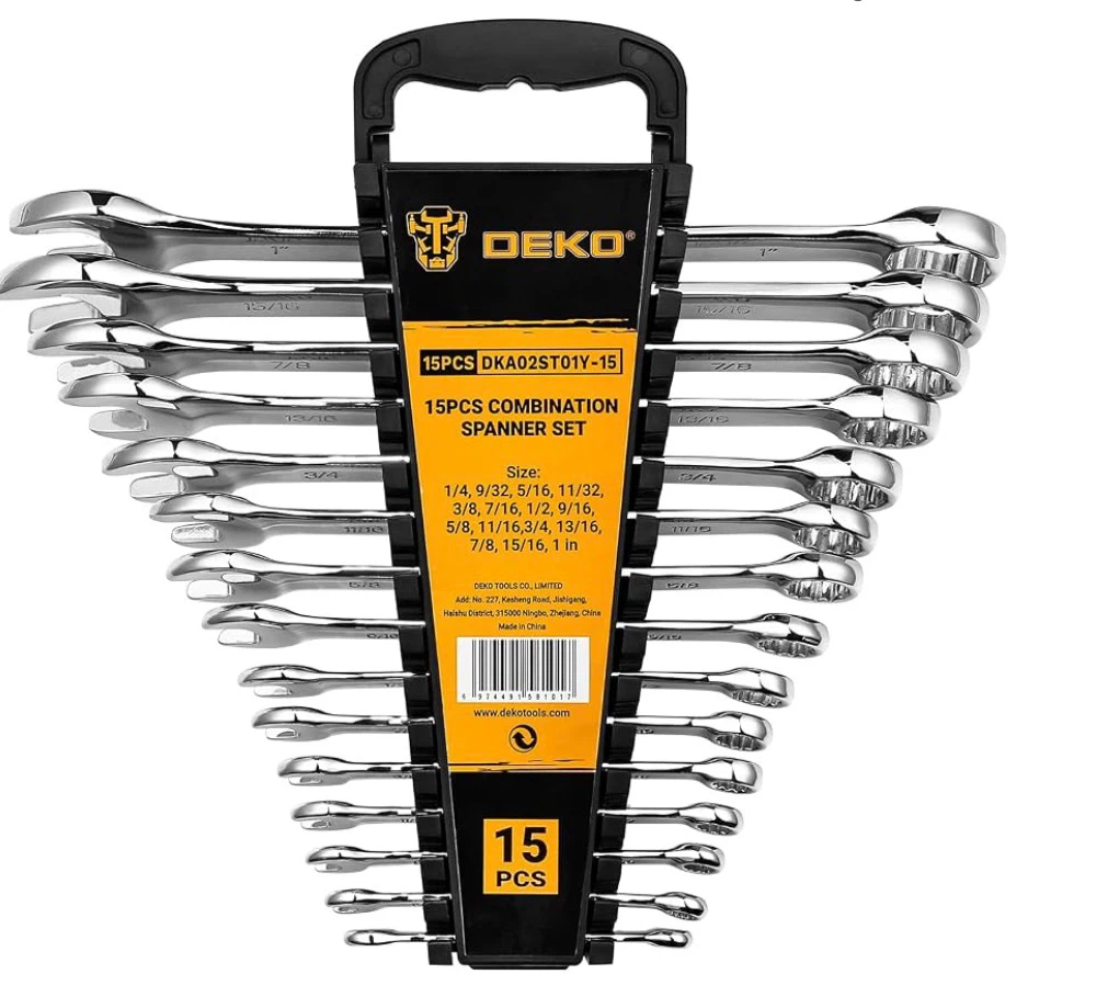 New DEKO SAE Combination Wrench Set