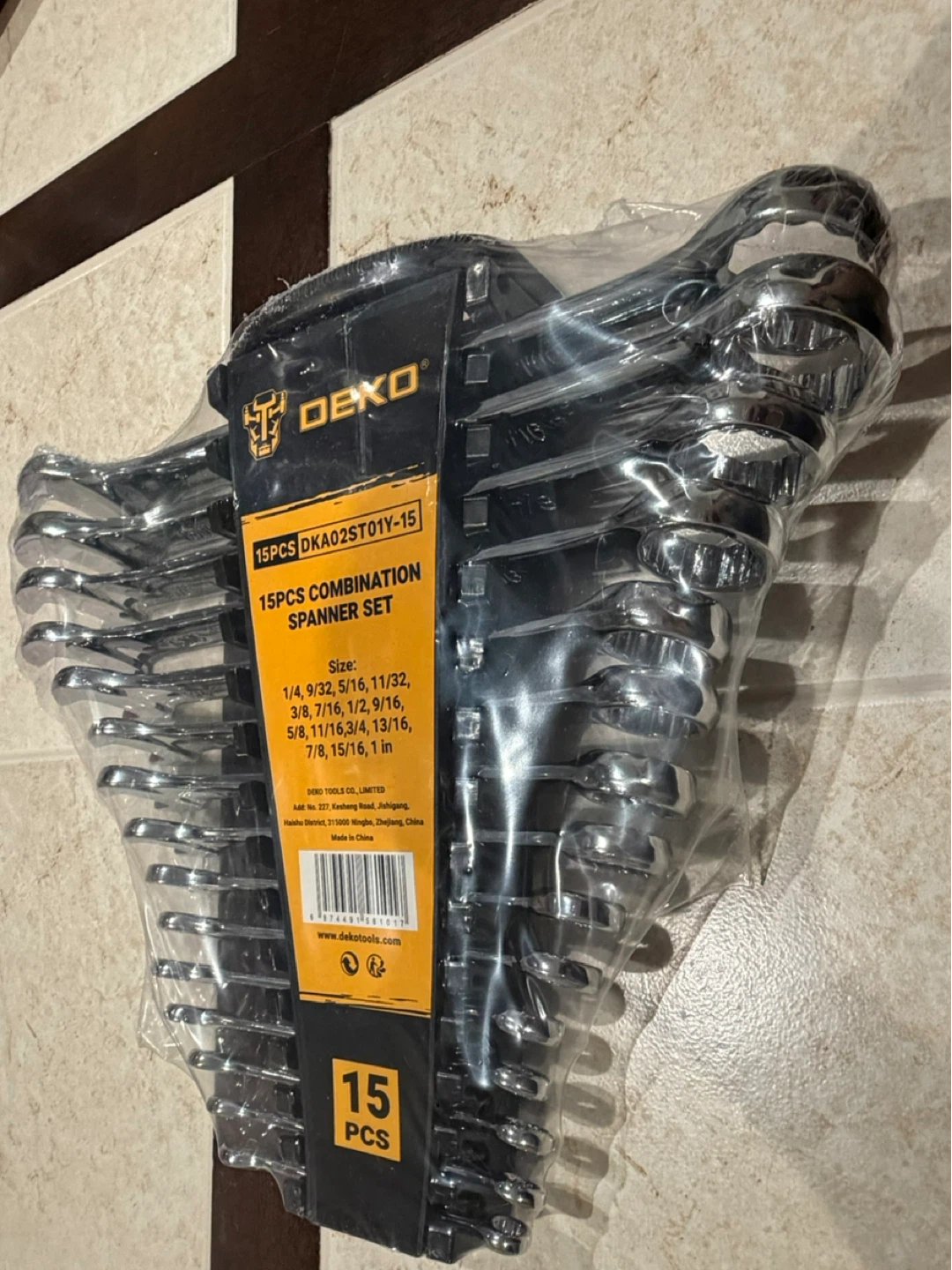 New DEKO SAE Combination Wrench Set - photo 3