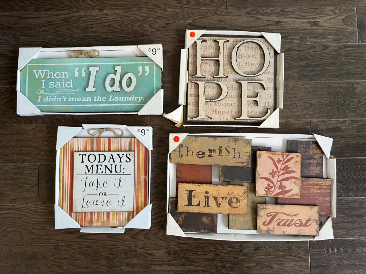 ALL 4 Decorative Wall Signs for $10 - photo 2