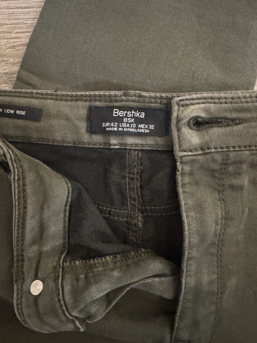 Bershka Olive Green Pants