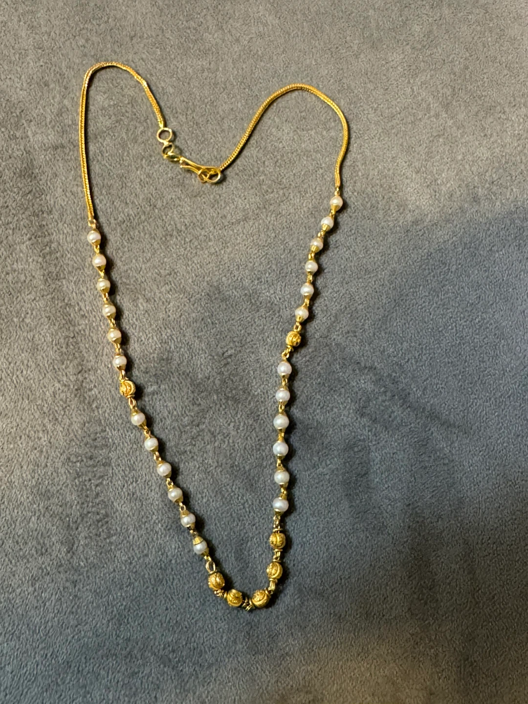 Gold and Pearl Beaded Necklace - photo 2